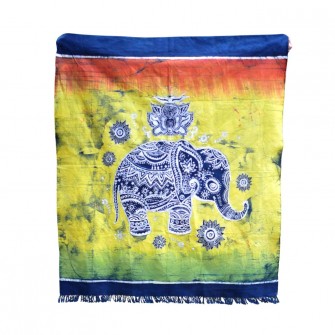 Tenture batik à l'éléphant