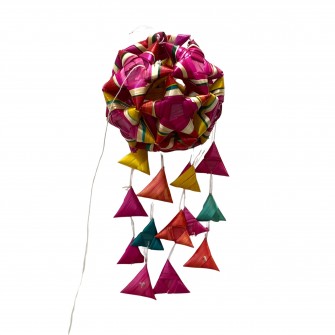 Boule papier plié à suspendre