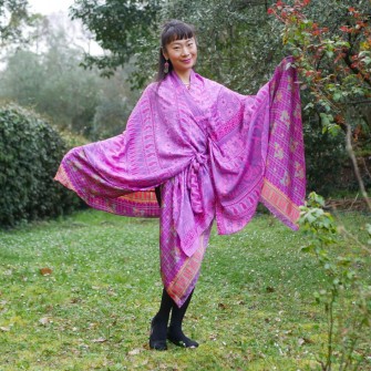 Jupe kimono réversible en...