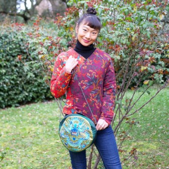 Sac à main rond broderie...