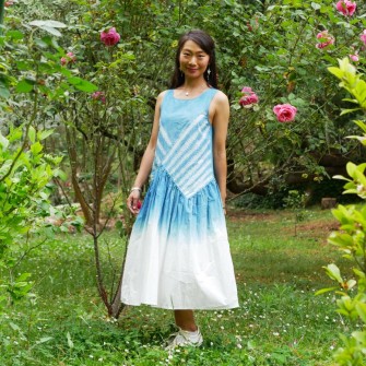 Robe longue en batik Bai