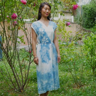 Robe sans manches déco batik