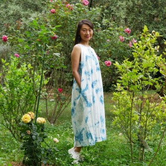 Robe sans manches déco batik