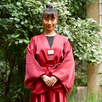 Kimono court soie épaisse