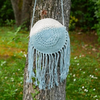 Sac à main en coton tricoté