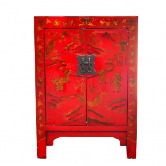Cabinet laqué rouge époque...
