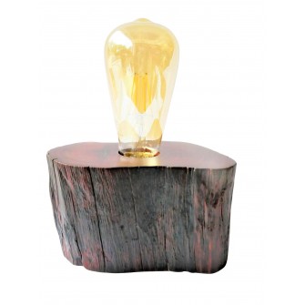 Lampe artisanale en bois de...