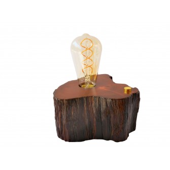 Lampe artisanale en bois de...