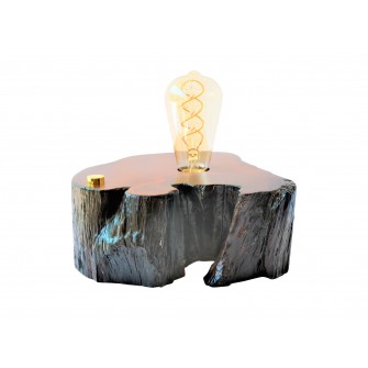 Lampe artisanale en bois de...
