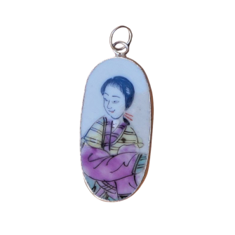 Pendentif porcelaine...