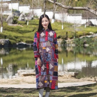 Robe imprimée patchwork
