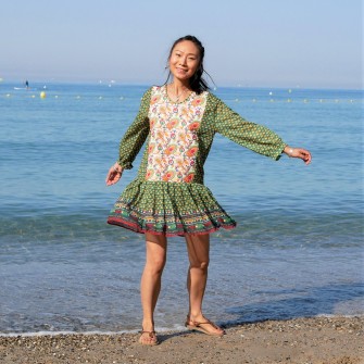 Robe mousseline à volants...