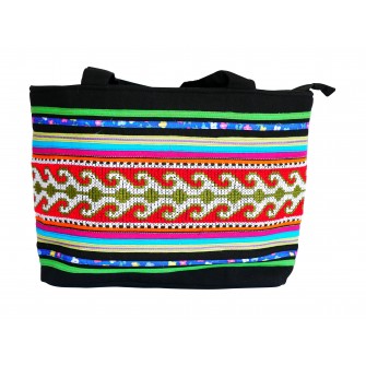 Sac à main avec broderies Miao
