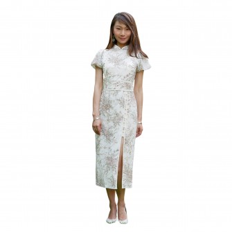 Robe type Qipao blanche