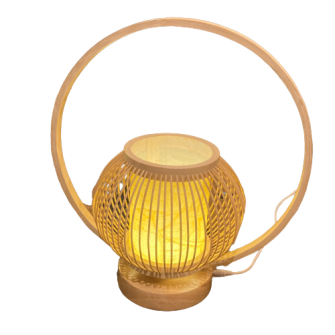 Petite lampe à poser en bambou
