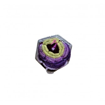 Bague Broderie Miao hexagonale