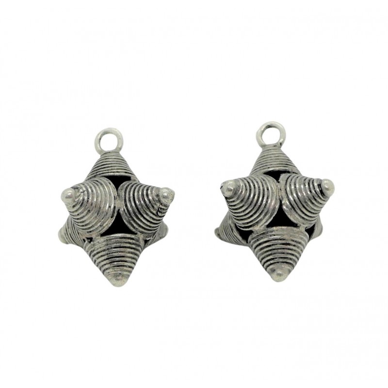 Boucles D'Oreilles Percées Petits Cônes En Cuivre - Modèle 2216 - Occasion En Parfait État