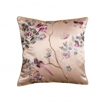 Housse de coussin beige en...