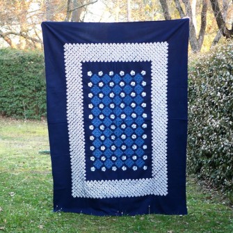 Grande nappe batik indigo...