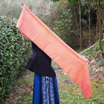 Echarpe batik Orangée