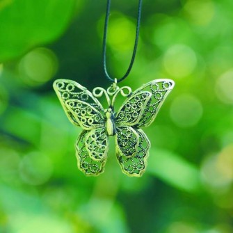 Pendentif Double Papillon...