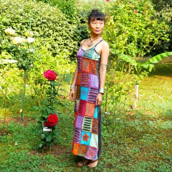Robe sans manche patchwork...