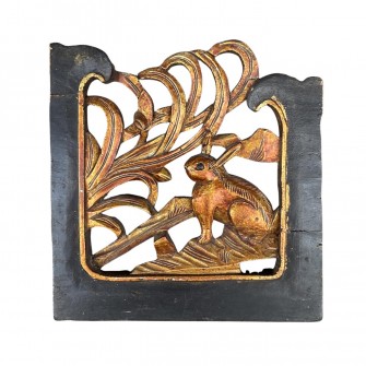 Lapin bois sculpté ancien