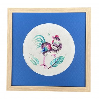 Broderie Coq (bleu)